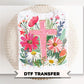 Floral Cross DTF Transfer, Ready to Press, Christian Easter T-shirt Design