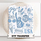 America Coquette DTF Transfer, Ready to Press, 4th of July Tshirt Design