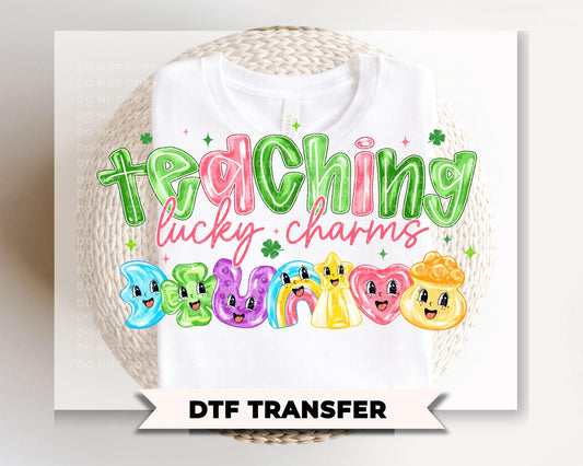 Teaching Lucky Charms DTF Transfer, St Patrick's Day Tshirt Design