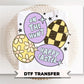 Retro Groovy Easter Eggs DTF Transfer | Ready to Press, Kids Tshirt Design