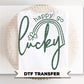 Happy Go Lucky DTF Transfer | Preppy St Patrick's Day Tshirt Design