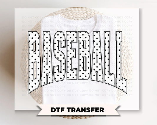 Polka Dots Baseball DTF Transfer | Sport Mama Tshirt Design