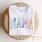 Floral Patchwork Mama DTF Transfer, Ready to Press Tshirt Design, Mother's Day Gift