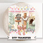 He Is Risen Easter DTF Transfer, Coquette Christian T-shirt Design