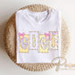 Coquette Floral Gigi DTF Transfer, Ready to Press T-shirt Design, Gift for Mother's Day