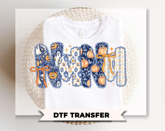 Coquette Halloween Nana DTF Transfer, Ready to Press, Tshirt Design for Grandma