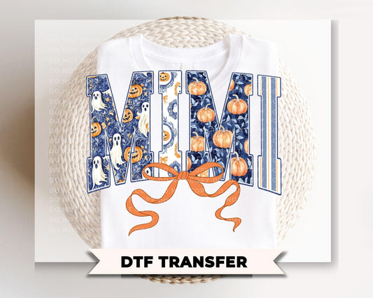 Coquette Halloween Mimi DTF Transfer, Ready to Press, Tshirt Design for Grandma