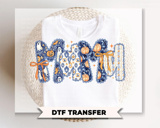 Coquette Halloween Mama DTF Transfer, Ready to Press, Tshirt Design for Mom