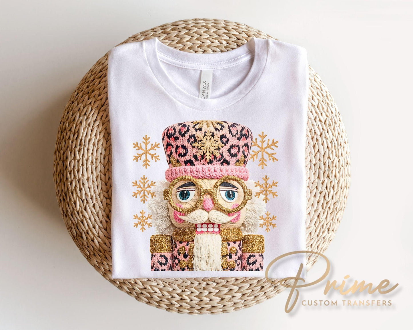 Faux Glitter Nutcracker Ballet DTF Transfer, Ready to Press, Christmas Tshirt Design