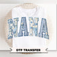 Patchwork Quilted Nana DTF Transfer, Ready to Press Cottagecore Tshirt Design