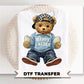 Easter Teddy Bear DTF Transfer, Ready to Press, Kids Tshirt Design