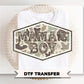 Camo Mama's Boy DTF Transfer, Ready to Press, Tshirt Design