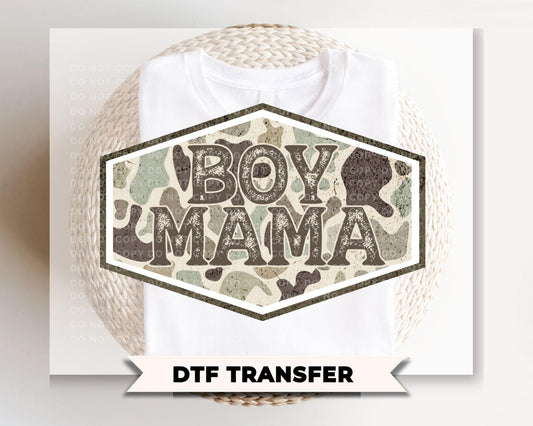 Boy Mama DTF Transfer, Ready to Press, Mother's Day Tshirt Design