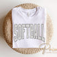 Polka Dots Softball DTF Transfer, Ready to Press, Sport Mama Tshirt Design