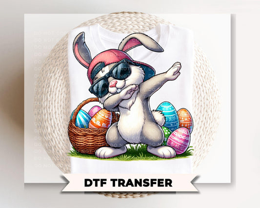 Easter Bunny DTF Transfer, Ready to Press, Kids Easter Tshirt Design