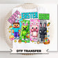 Happy Easter DTF Transfer, Ready to Press, Kids Gamer Tshirt Design