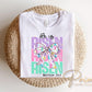Coquette He is Risen DTF Transfer, Christian Easter Tshirt Design