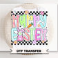 Coquette Happy Easter DTF Transfer, Brushstroke Tshirt Design
