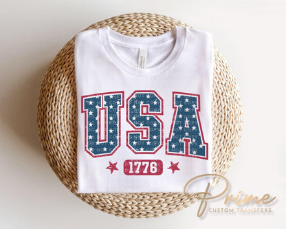 USA 1776 DTF Transfer, Ready to Press, 4th of July Tshirt Design