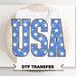 Distressed Stars USA DTF Transfer, Ready to Press, 4th of July Tshirt Design
