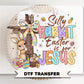 Silly Rabbit Easter is for Jesus DTF Transfer, Coquette Christian T-shirt Design