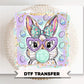 Coquette Bunny DTF Transfer, Ready to Press, Brushstroke Easter Tshirt Design