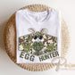 Camo Easter Bunny DTF Transfer, Ready to Press, Egg Hunt Tshirt Design