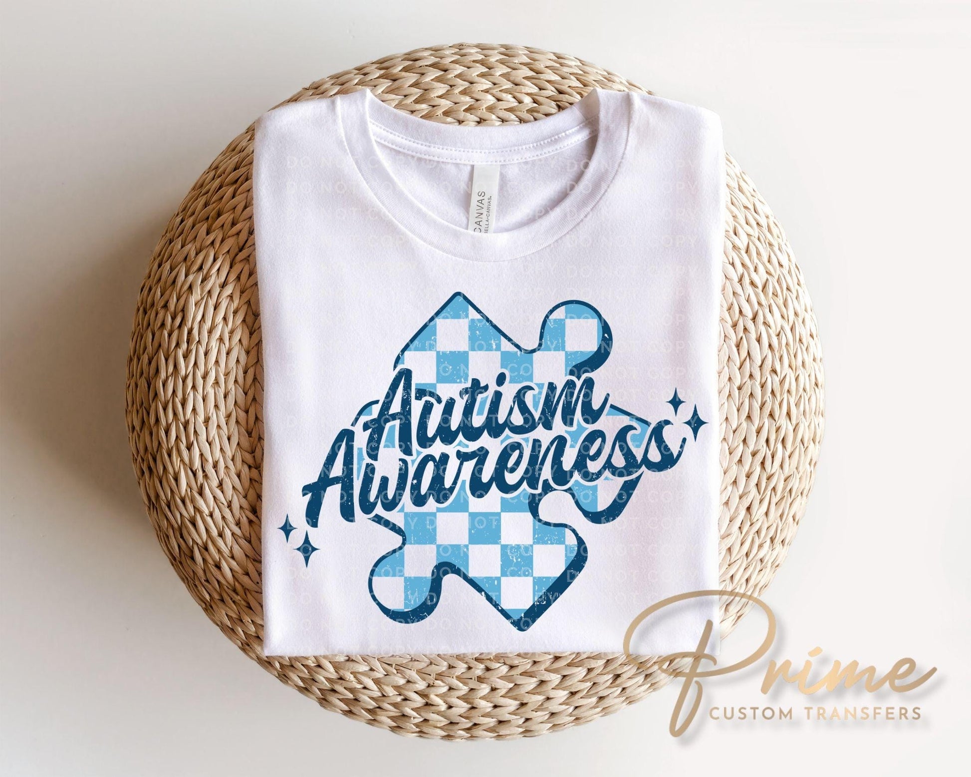 Autism Awareness DTF Transfer, Ready to Press, T-shirt Design