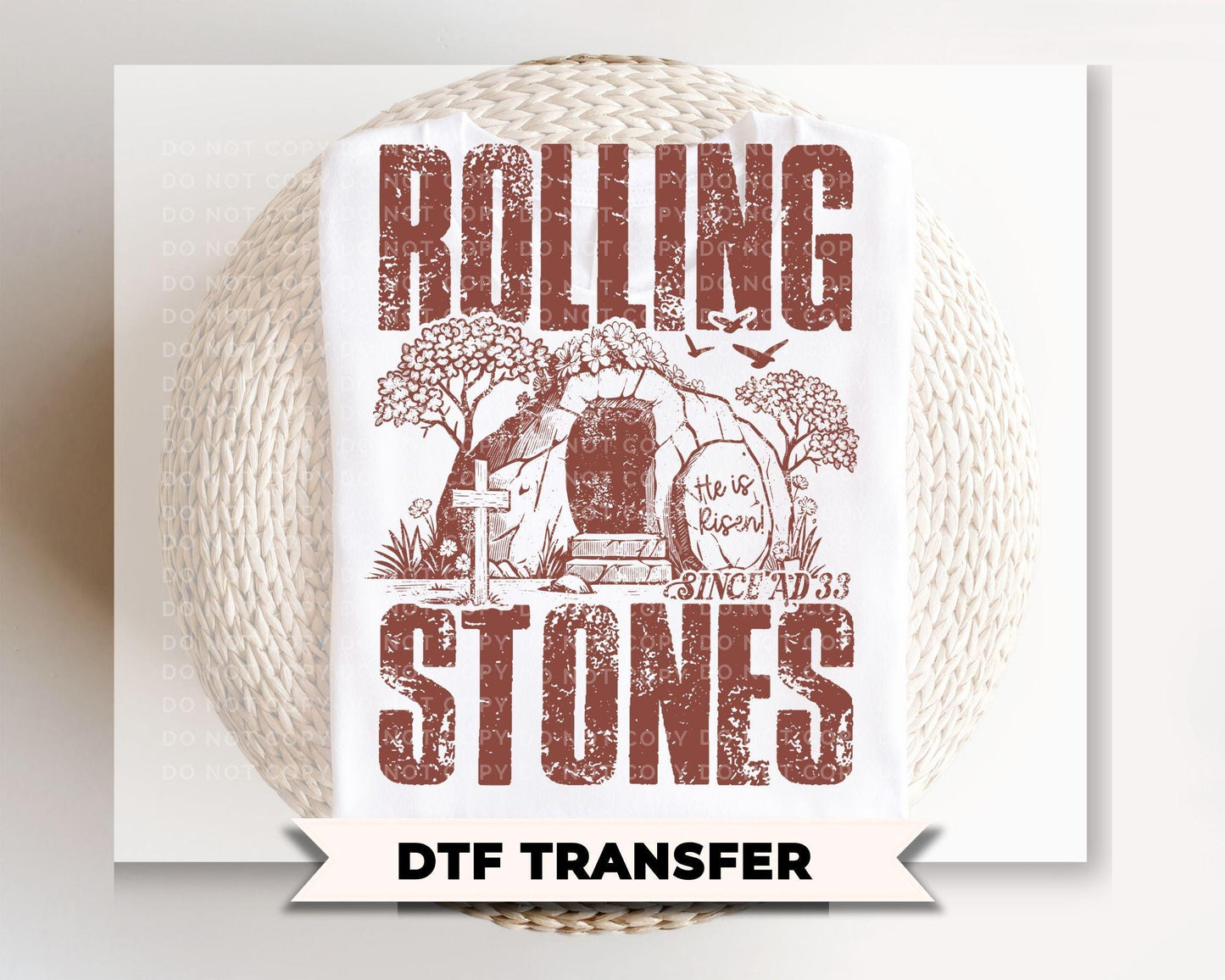 He is Risen DTF Transfer, Ready to Press, Christian Christian T-shirt Design