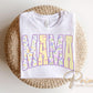 Spring Patchwork Mama DTF Transfer, Ready to Press, Floral Mama Tshirt Design