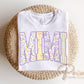 Spring Patchwork Mimi DTF Transfer, Ready to Press, Floral Mimi Tshirt Design