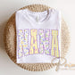 Spring Patchwork Nana DTF Transfer, Ready to Press, Floral Nana Tshirt Design