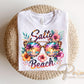 Salty Beach DTF Transfer, Ready to Press, Summer Vacation T-shirt Design