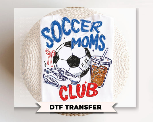 Soccer Moms Club DTF Transfer, Ready to Press, Game Day T-shirt Design
