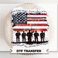 Land of The Free DTF Transfer, Ready to Press, 4th of July Tshirt Design, Veterans day, Memorial Day