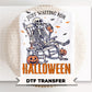 Summerween DTF Transfer, Ready to Press, Halloween Skeleton Tshirt Design