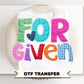 Patchwork Forgiven DTF Transfer, Ready to Press, Christian Easter T-shirt Design