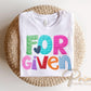 Patchwork Forgiven DTF Transfer, Ready to Press, Christian Easter T-shirt Design