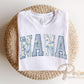 Patchwork Quilted Nana DTF Transfer, Ready to Press Cottagecore Tshirt Design