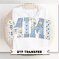 Patchwork Quilted Mimi DTF Transfer, Ready to Press Cottagecore Tshirt Design