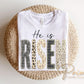 He is Risen DTF Transfer, Faux Quilted Religious Tshirt Transfer