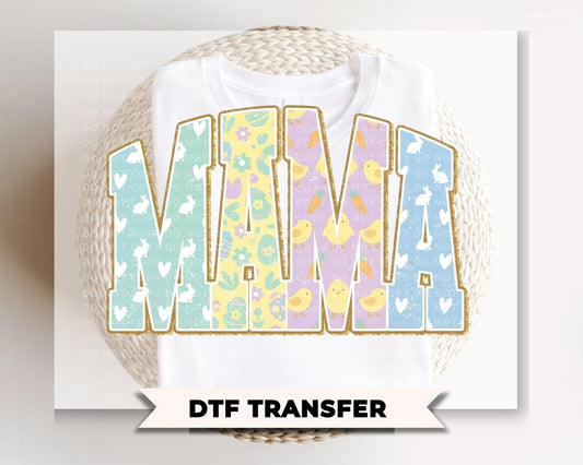 Easter Mama DTF Transfer | Bunny Ears Tshirt Design, Gift for Mom