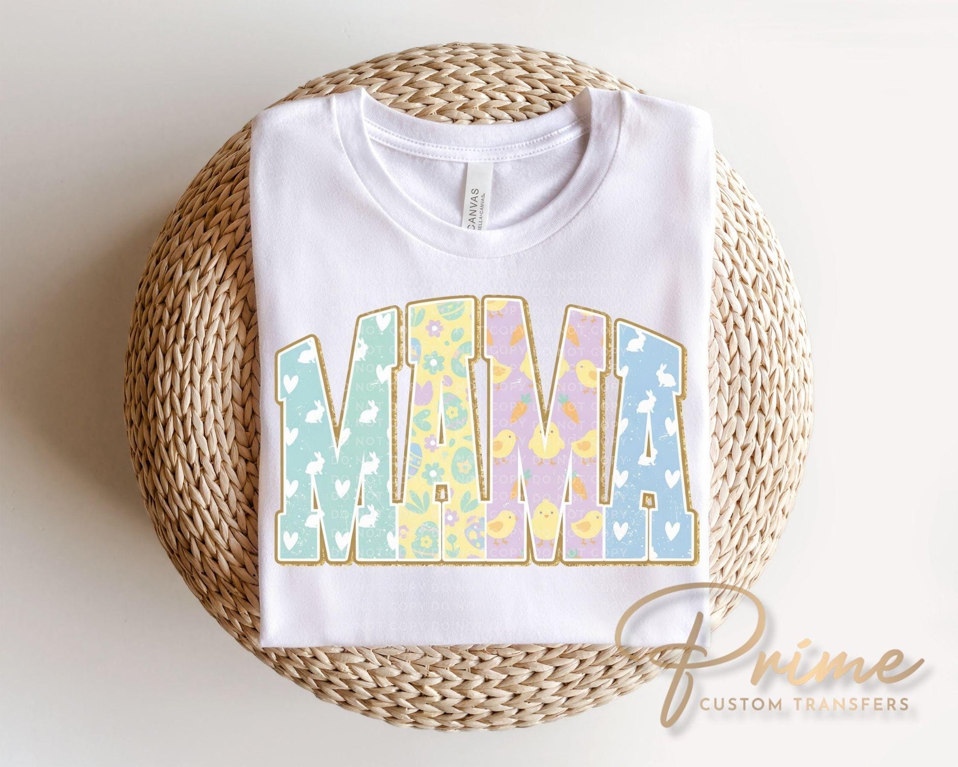 Easter Mama DTF Transfer | Bunny Ears Tshirt Design, Gift for Mom
