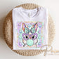 Coquette Bunny DTF Transfer, Ready to Press, Brushstroke Easter Tshirt Design