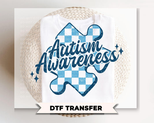 Autism Awareness DTF Transfer, Ready to Press, T-shirt Design