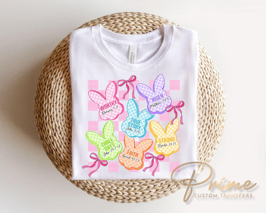 Eater Bunny DTF Transfer, Ready to Press, Christian T-shirt Design