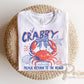 If Crabby Please Return to The Beach DTF Transfer, Funny Summer Crab T-Shirt Design