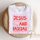 Jesus and Baseball DTF Transfer, Ready to Press, Trendy Christian Tshirt Design