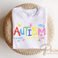 Brushstroke Autism Awareness DTF Transfer, Ready to Press T-shirt Design