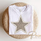Preppy Leopard Star DTF Transfer, Ready to Press, Cheetah Star Tshirt Design, Faux Rag Quilt